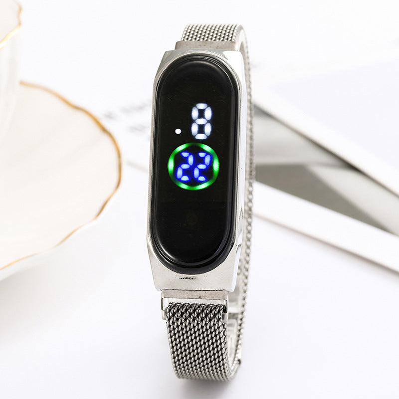 Touch Screen LED Mesh Belt Watch - Amazhona 