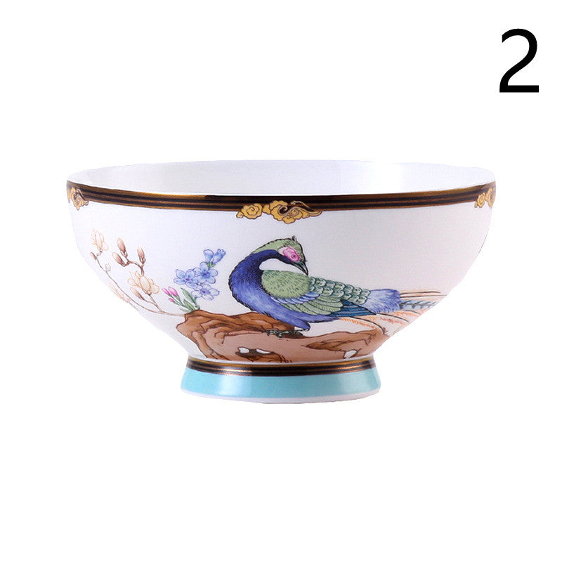 Creative Dishes And Dishes Set Household Chinese Bone China Tableware Set - Amazhona 