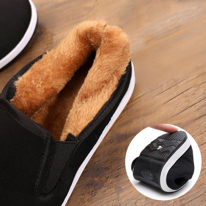 Cloth Shoes With Velvet And Thick Two Cotton Shoes For Men Injection Molding - Amazhona 