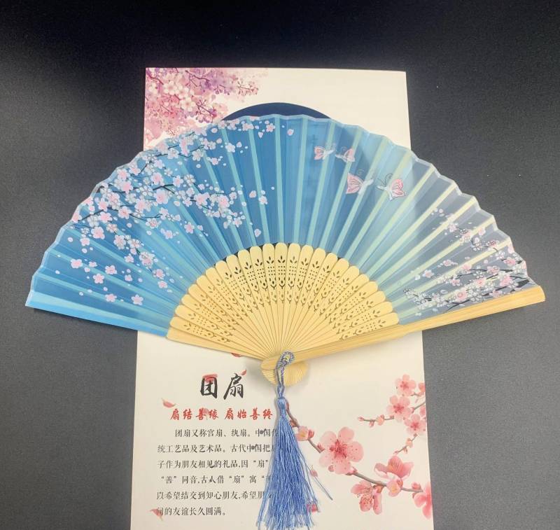 Lady's Folding Fan Ancient Style Small Folding Fan - Amazhona 