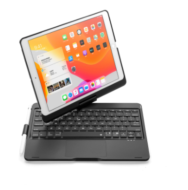 Compatible with Apple, Rotatable Bluetooth Ipad Touch Keyboard With Backlight - Amazhona 