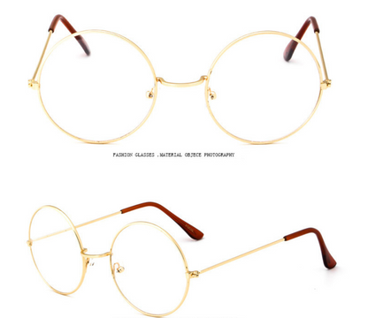 Retro Glasses Female Small Round Frame Literary Anti-blue Light - Amazhona 