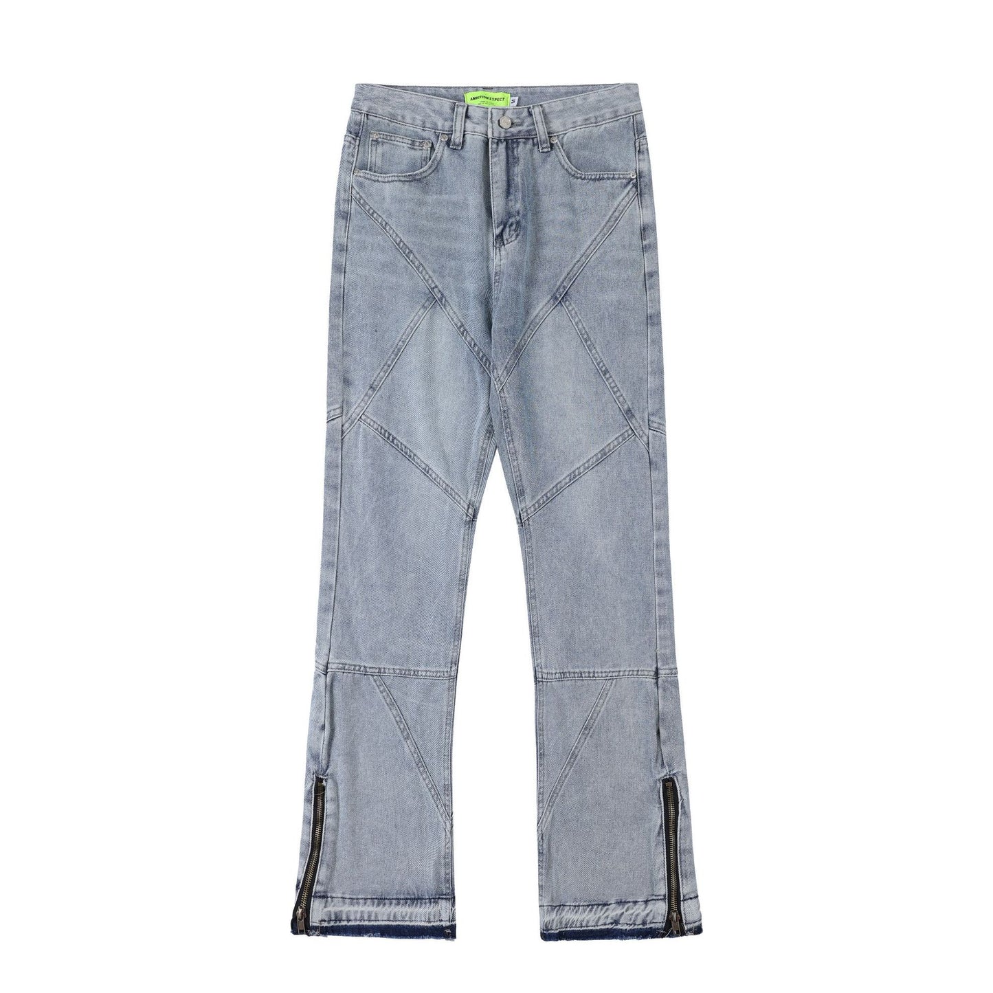 Men's And Women's Same Maychao Loose Straight Washed Denim Trousers