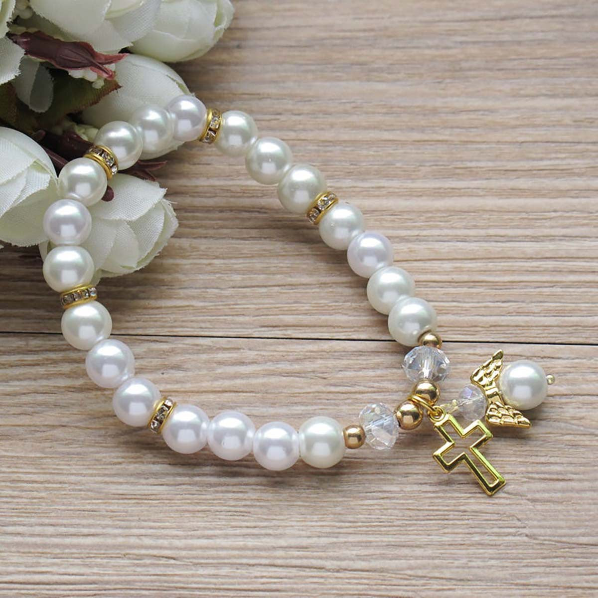 Hollowed-out Cross Angel Accessory Bracelet - Amazhona 