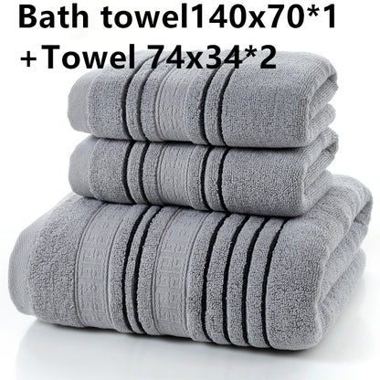 Pure Cotton Thick Soft Absorbent Bath Towel - Amazhona 