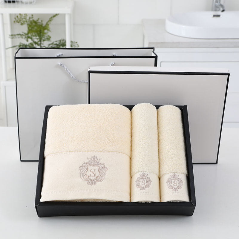 Simple Cotton 2 Towel 1 Bath Towel Set