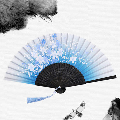 Folding Fan Bamboo Ancient Style Han Chinese Clothing Chinese Style Small Fan - Amazhona 