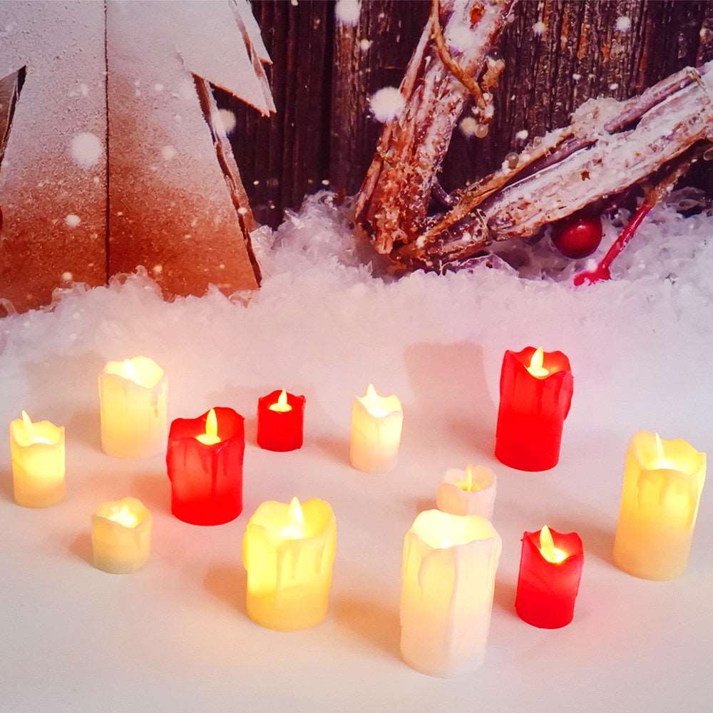 1 Pcs LED Flameless Candle Lights Tea Candles Velas Battery Powered Home Decor Wedding Christmas Navidad Natal Decoration - Amazhona 