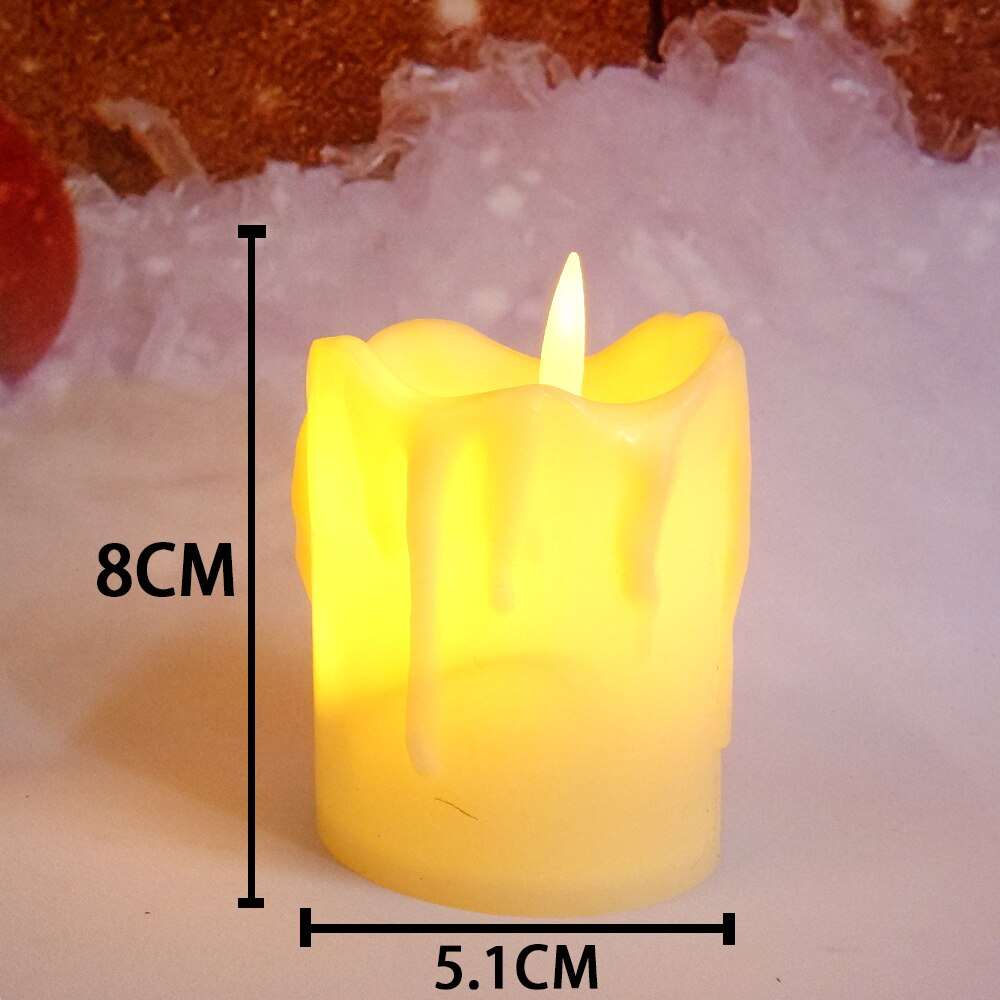 1 Pcs LED Flameless Candle Lights Tea Candles Velas Battery Powered Home Decor Wedding Christmas Navidad Natal Decoration - Amazhona 