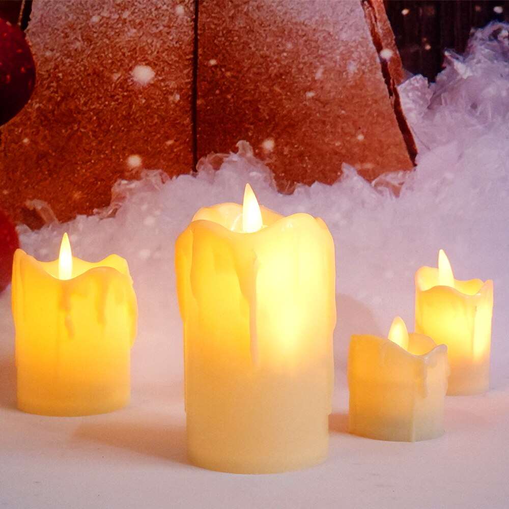 1 Pcs LED Flameless Candle Lights Tea Candles Velas Battery Powered Home Decor Wedding Christmas Navidad Natal Decoration - Amazhona 