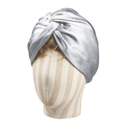 100 Mulberry Silk Turban Bonnets For Women Twisted Sleeping Night Cap 19 Momme Pure Silk Hair Wrap Cap For Curly Ladies Headwrap - Amazhona 