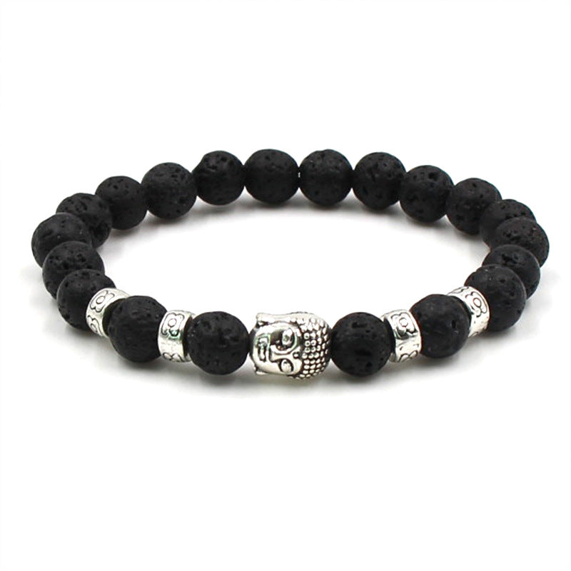 Buddha head elastic bracelet - Amazhona 