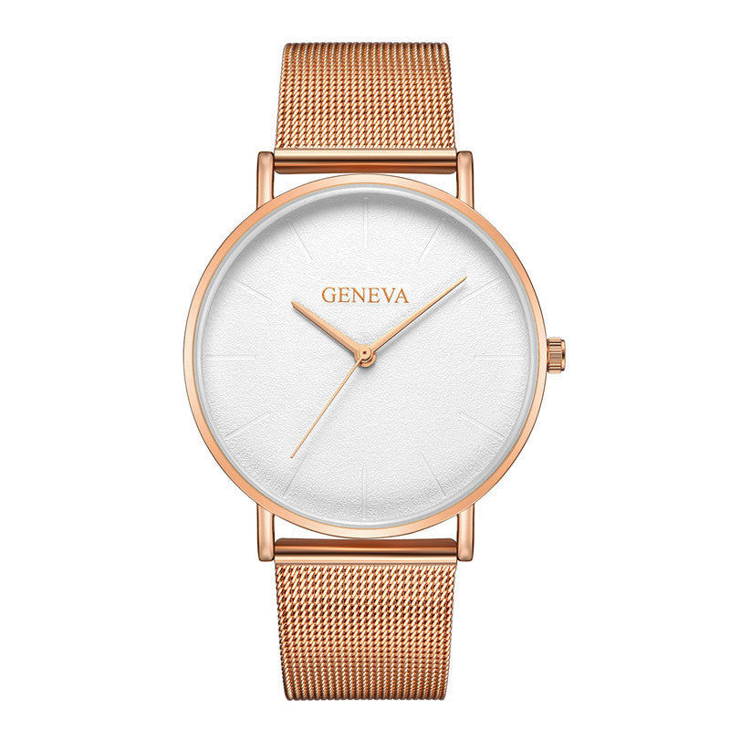 Mesh belt alloy ultra-thin quartz watch - Amazhona 