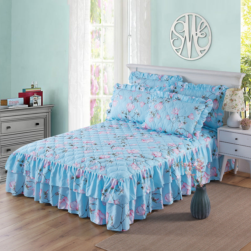 Thick double-layer lace bedspread - Amazhona 