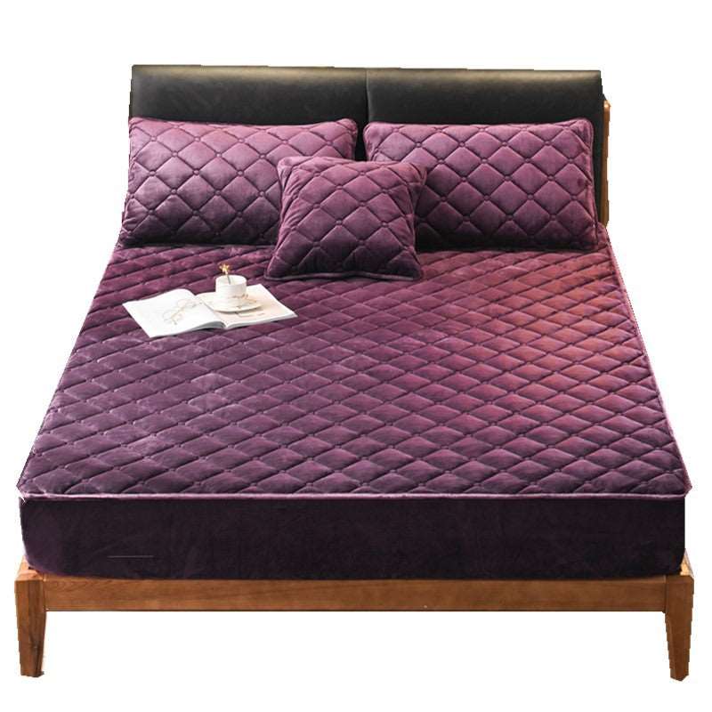 Crystal fleece padded bed cover - Amazhona 