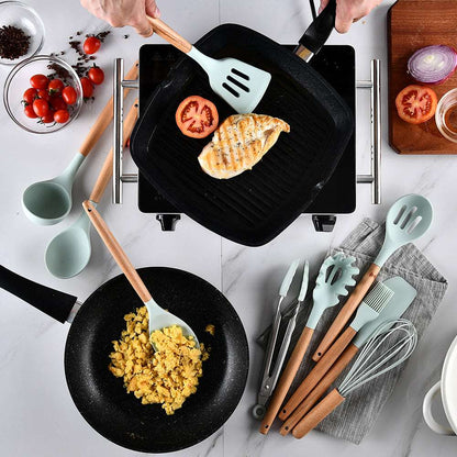 11 pcs non stick spatula kitchenware cooking set - Amazhona 