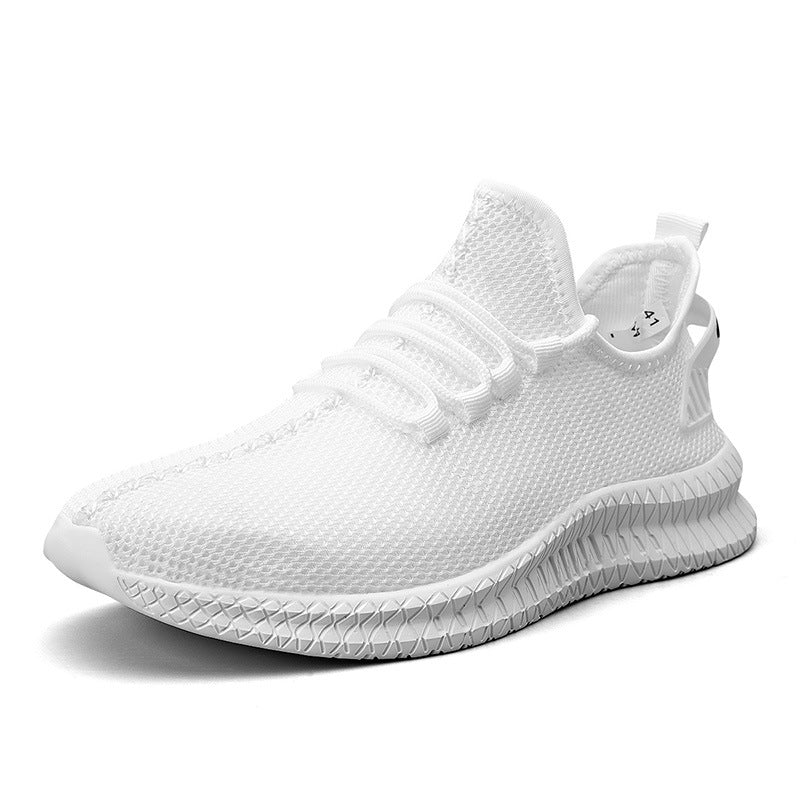 Woven Mesh Small White Shoes Summer And Autumn Plus Size Men's Sports Casual Shoes - Amazhona 