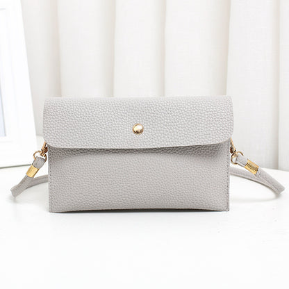 Fashion Double Layer Mini Lychee Pattern Small Square Bag - Amazhona 