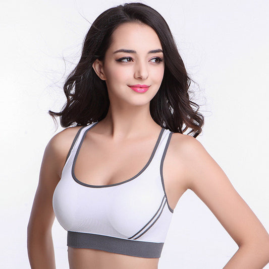 Women Athletic Vest Padded Tank Top Gym Fitness Sports Bra Stretch Cotton Seamless Breathable Yoga Bras Underwear