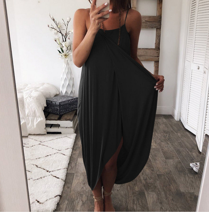 Knitted loose irregular dress - Amazhona 