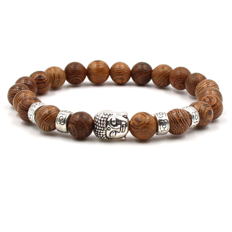 Buddha head elastic bracelet - Amazhona 