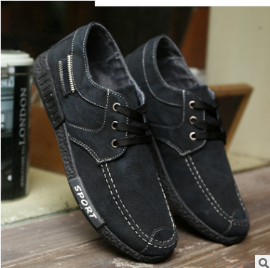 Old Beijing Cloth Shoes Leisure Men's Canvas Soft Sole Shoes - Amazhona 