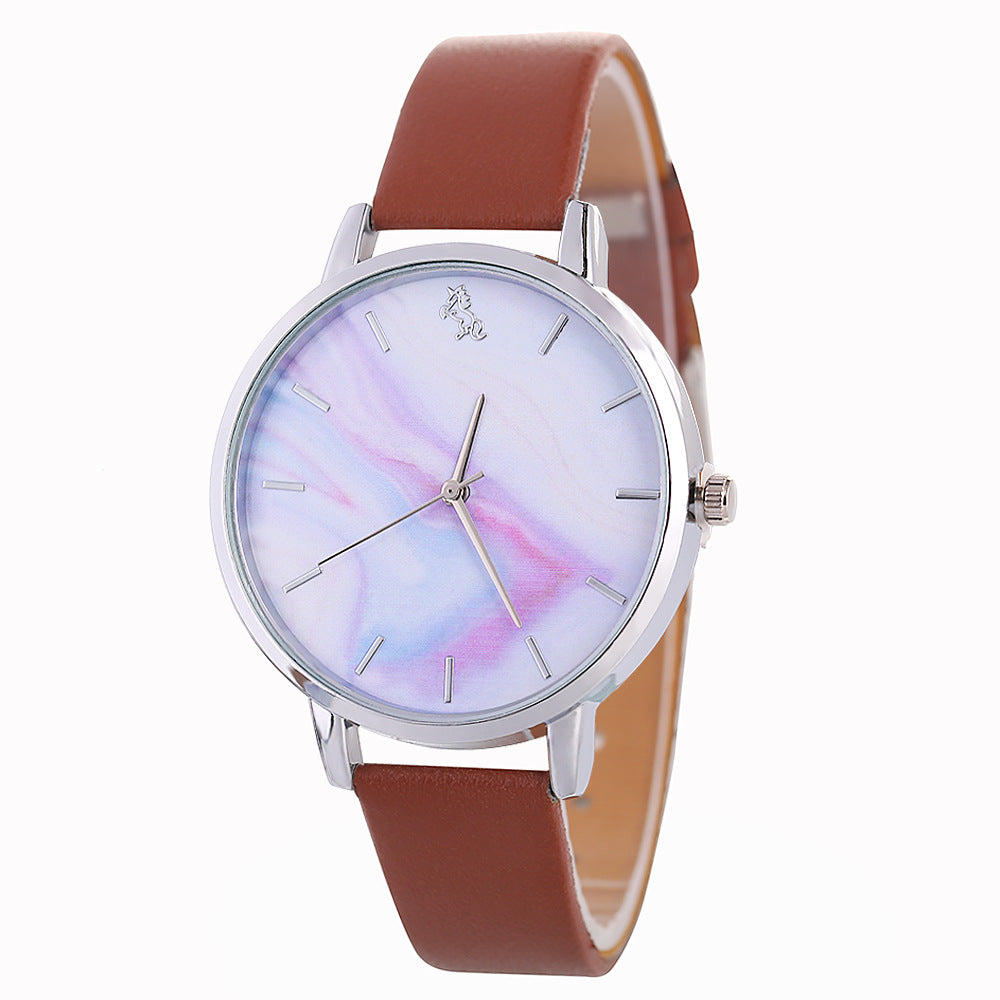 Casual gradient color belt women's watch - Amazhona 