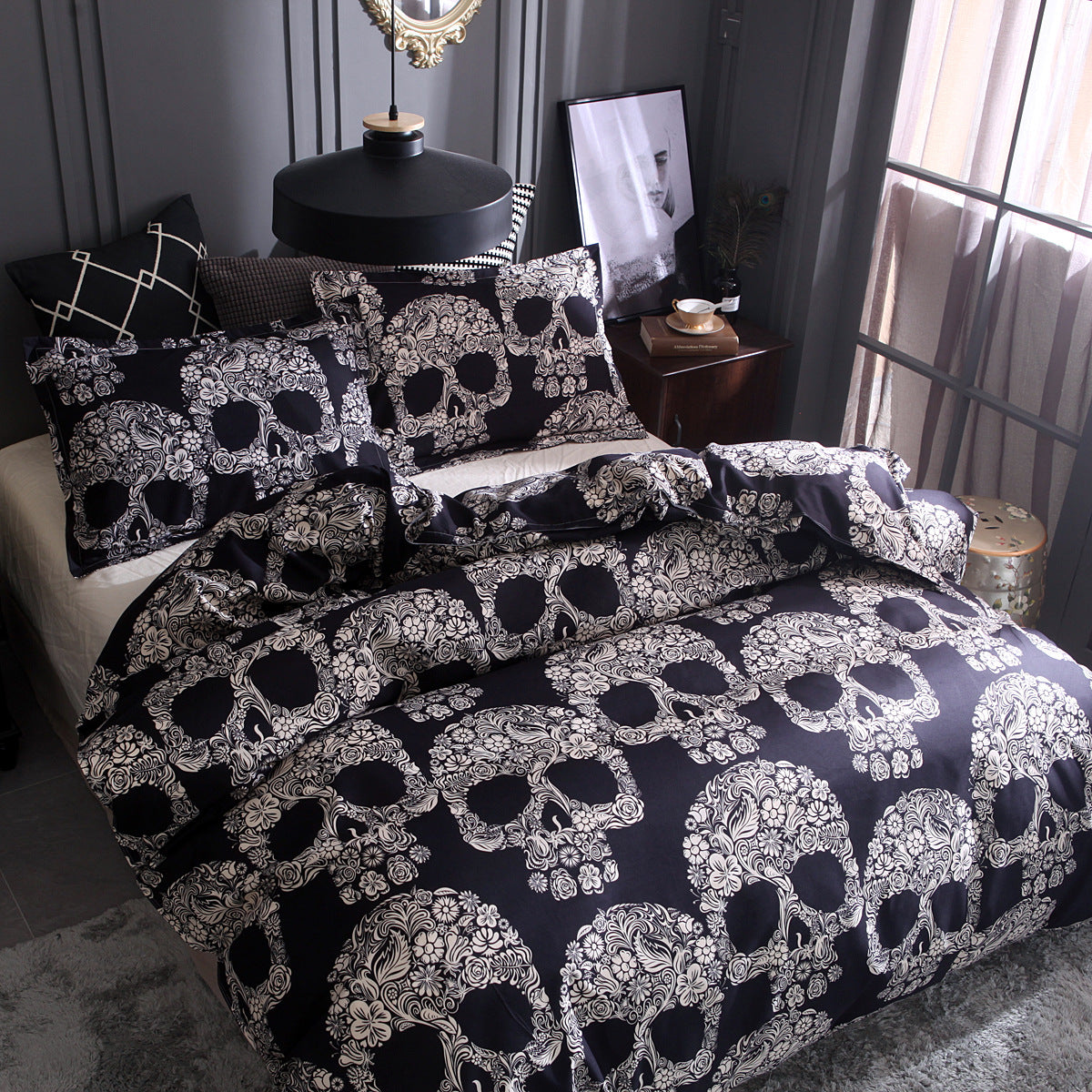 Skull Home Textiles Set Quilt Cover - Amazhona 