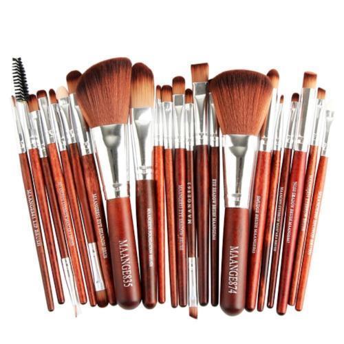 22 Piece Cosmetic Makeup Brush Set - Amazhona 