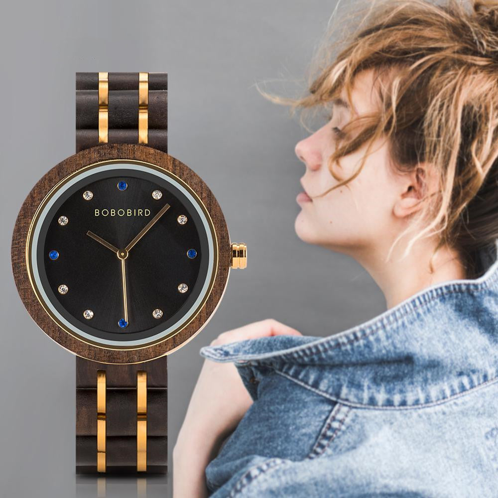 Ladies solid wood watches - Amazhona 