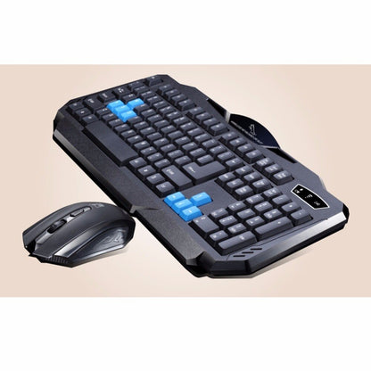 1 Set Of Durable Fashion Colorful Ergonomical Designed Wireless Black Keyboard Mouse Combos For Office & Home Computer Gam - Amazhona 