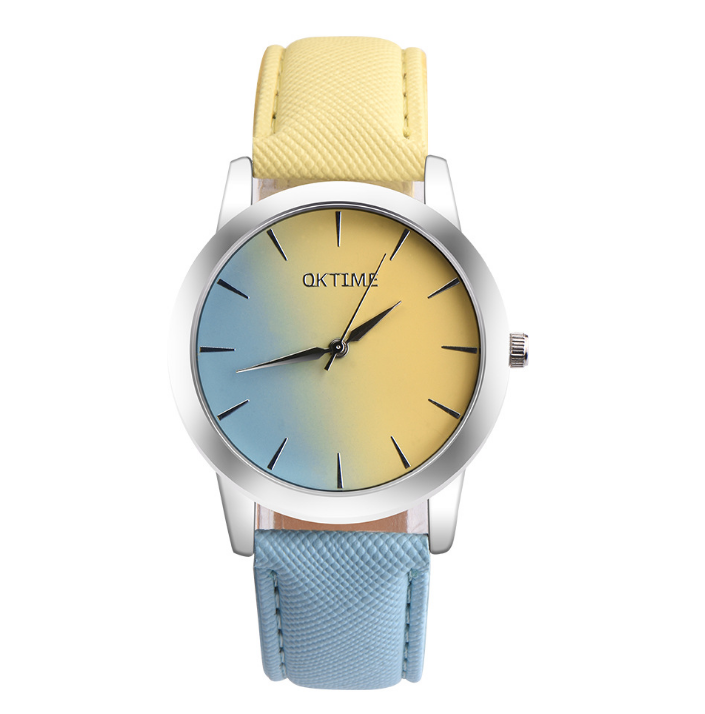 Fashion Casual Retro Rainbow Design Watch Women Analog Quartz Wristwatches Clock   Elegant Lady Wristwatch Woman Time - Amazhona 