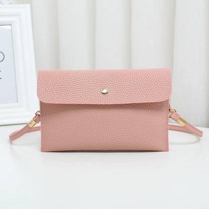 Fashion Double Layer Mini Lychee Pattern Small Square Bag - Amazhona 