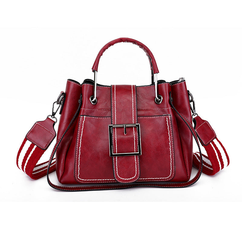 Women Handbag Ladies Soft Pu Leather Bag Pin Type - Amazhona 