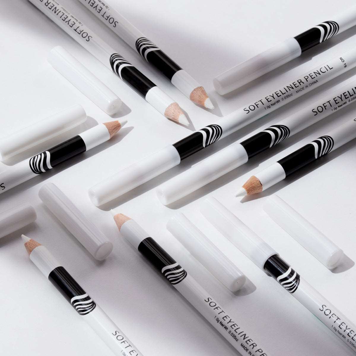 12Pcs Box White Eyeliner Waterproof Eyeliner Pencil Smooth High Gloss Eyeshadow Cosmetics Eye Brightener Makeup Tools - Amazhona 