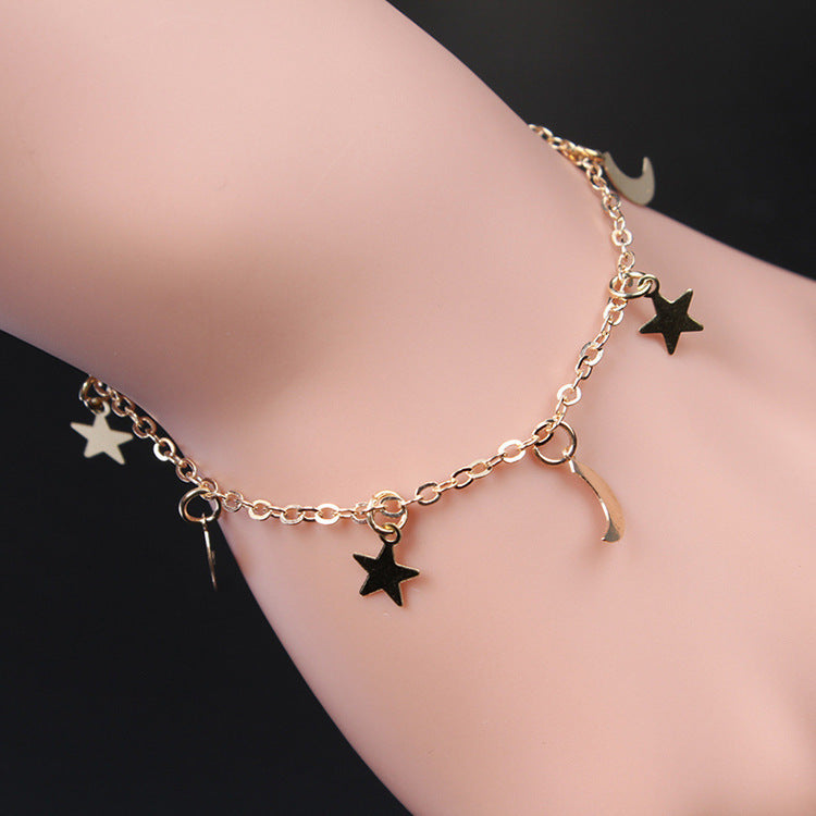 Stainless steel star moon bracelet - Amazhona 