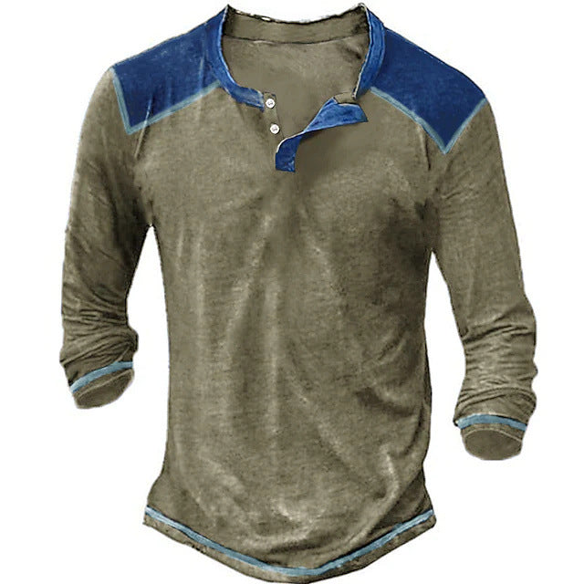 Retro Casual Long Sleeved Men Shirt - Amazhona 