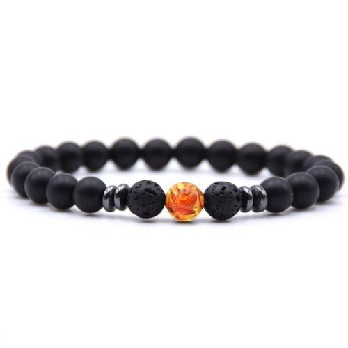 Weathered stone female energy yoga bracelet - Amazhona 