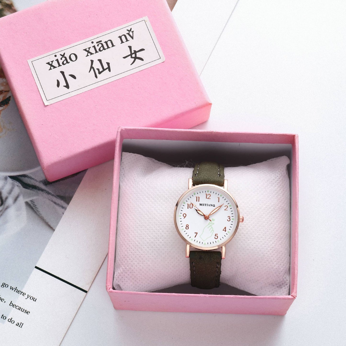 Luminous than heart watch female Korean version simple - Amazhona 