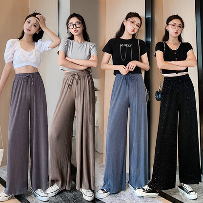 Chiffon trousers straight starry sky pants - Amazhona 