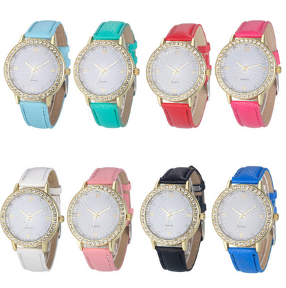 Women's watch sun face quartz watch personality rhinestone decoration fashion watch - Amazhona 