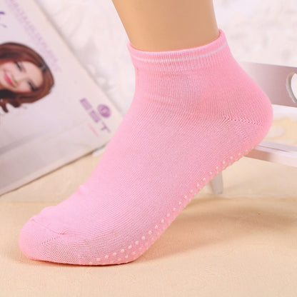 Pure color massage floor socks casual ladies - Amazhona 