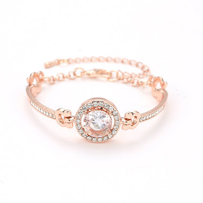 Ladies Fashion Rhinestone Bracelet - Amazhona 