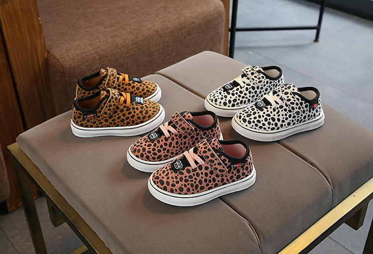 Leopard print children's sneakers - Amazhona 