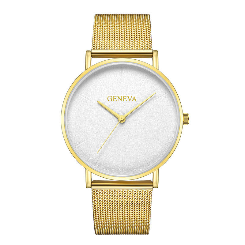 Mesh belt alloy ultra-thin quartz watch - Amazhona 