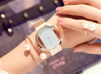 Simple watch transparent hollow personality ladies watch - Amazhona 