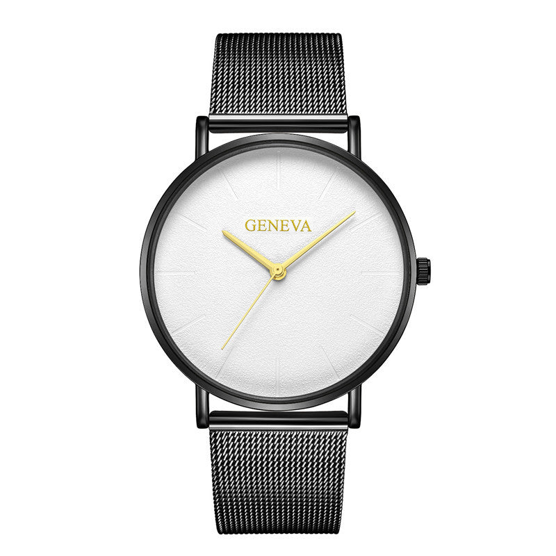 Mesh belt alloy ultra-thin quartz watch - Amazhona 