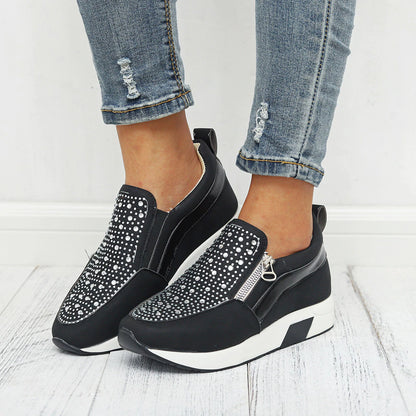 Women Sneakers Female Knitted Vulcanized Shoes Women Ankle Flats - Amazhona 