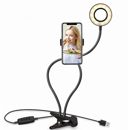 LED Selfie Ring Light for Live Adjustable Makeup Light-8cm Stand - Amazhona 