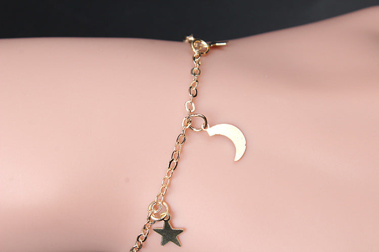 Stainless steel star moon bracelet - Amazhona 